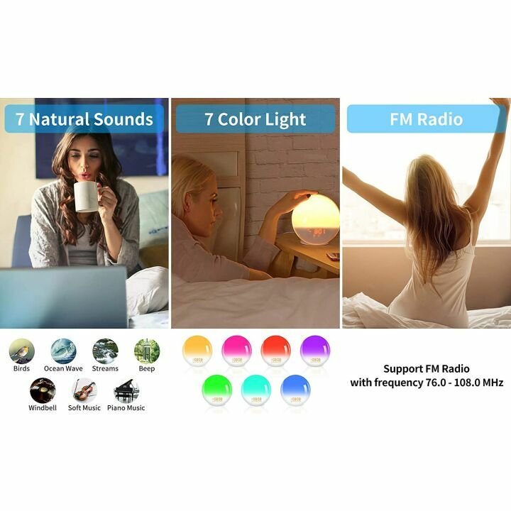 Sunrise Alarm Clock with Dual Alarms