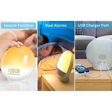 Sunrise Alarm Clock with Dual Alarms