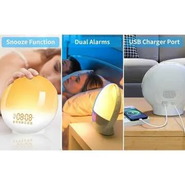 Sunrise Alarm Clock with Dual Alarms