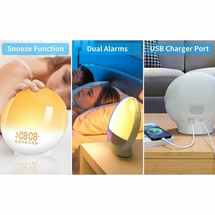 Sunrise Alarm Clock with Dual Alarms