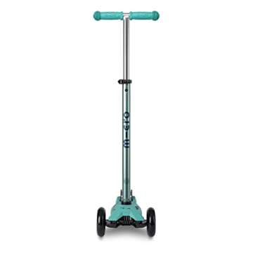Micro Kickboard - Maxi Deluxe Eco 3-Wheeled, Lean-to-Steer, Swiss-Designed Micro Scooter Made with Recycled and Sustainable Materials for Elementary Kids, Ages 5-12 (Mint)