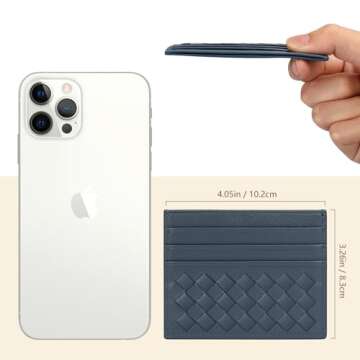 Unaone Slim Minimalist Wallet - Credit Card Holder, Leather Front Pocket Wallet Card Case for Men & ...