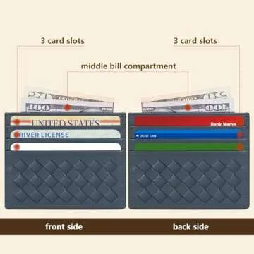 Unaone Slim Minimalist Wallet - Perfect Leather Card Holder