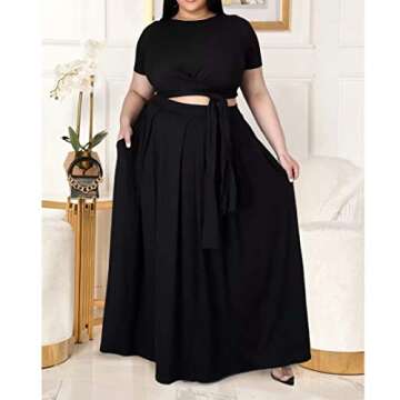 Women's Plus Size 2 Piece Dress Set - Stylish & Comfortable