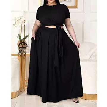 Women's Plus Size 2 Piece Dress Set - Stylish & Comfortable