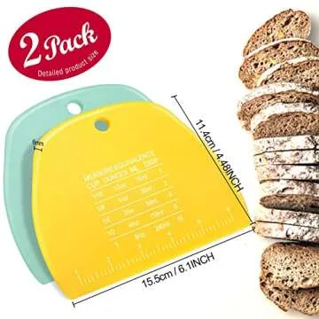 Teenitor 2 Pieces Dough Scraper: Ergonomic and Versatile Kitchen Tools for Bakers