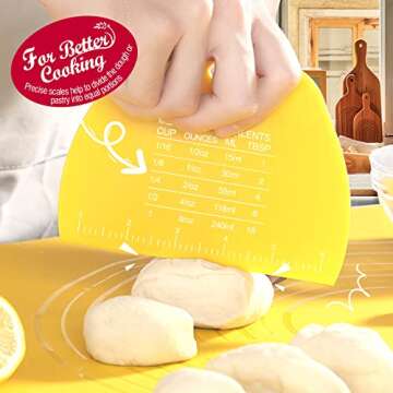 Teenitor Durable Dough Scraper Set for All Baking Needs