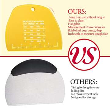 Teenitor Durable Dough Scraper Set for All Baking Needs
