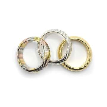 Marshal Metal Fashion Bracelet Omega Chain Brass 18k Gold Plated Silver Plated Tubogas Bracelet (20m...