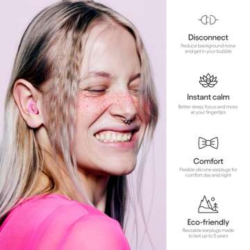 Loop Quiet Equinox Earplugs – Reusable Noise-Reducing Earplugs | Colourful Hearing Protection | Perfect for Sleep, Focus, Noise Sensitivity & Travel | Customizable Fit | 26dB (SNR) Noise Reduction