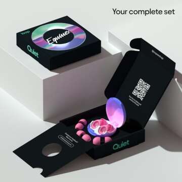 Loop Quiet Equinox Earplugs – Reusable Noise-Reducing Earplugs | Colourful Hearing Protection | Perfect for Sleep, Focus, Noise Sensitivity & Travel | Customizable Fit | 26dB (SNR) Noise Reduction