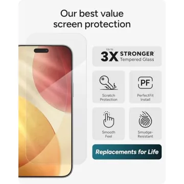 ZAGG Glass+ Screen Protector for iPhone 17 Pro Max - 3X Stronger, Impact & Shatter Protection, Scrat...