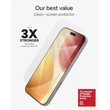 ZAGG Glass+ Screen Protector for iPhone 17 Pro Max