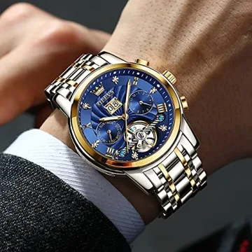 OLEVS Men's Luxury Automatic Skeleton Watch