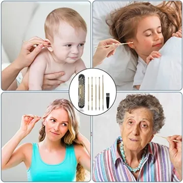 Hion 6 Pcs Professional Ear Wax Removal Kit - Stainless Steel Ear Cleaners