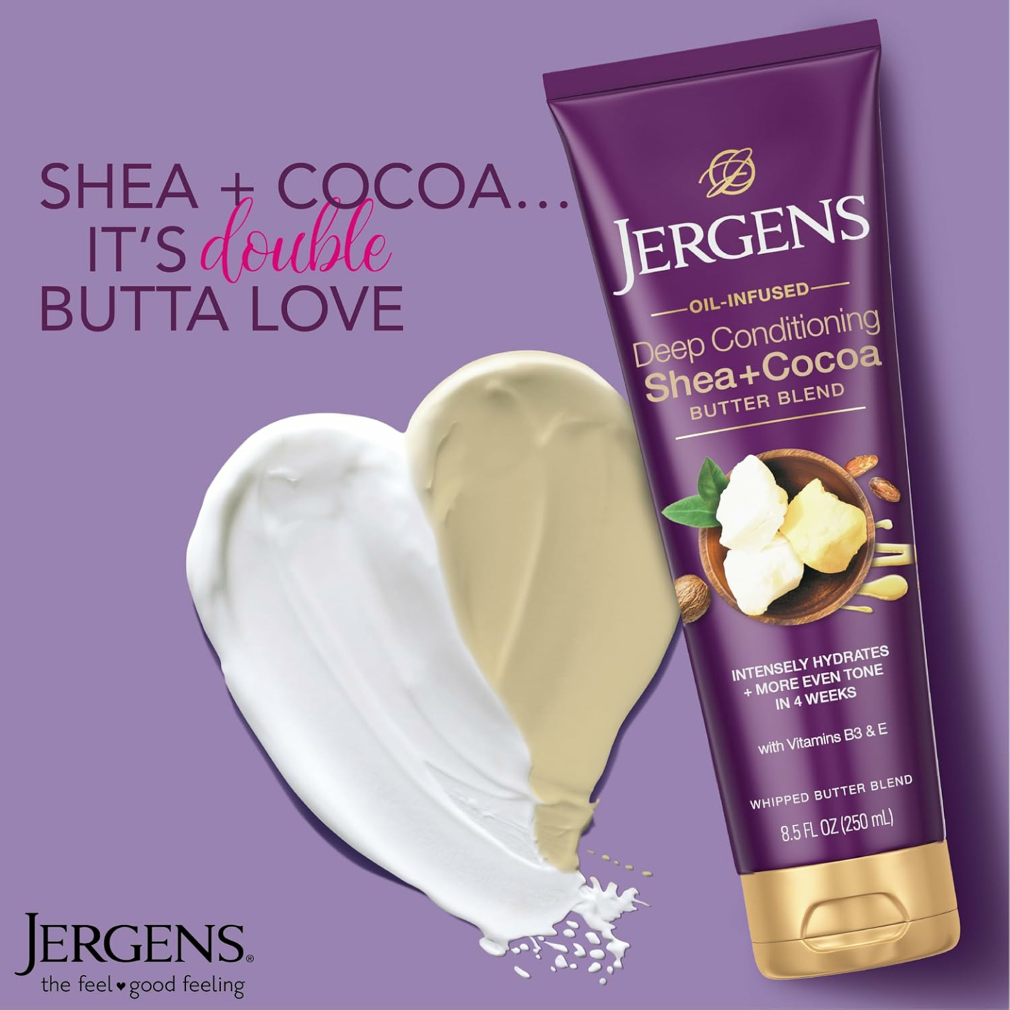 Jergens Shea Cocoa Butter Body Lotion for Dry Skin
