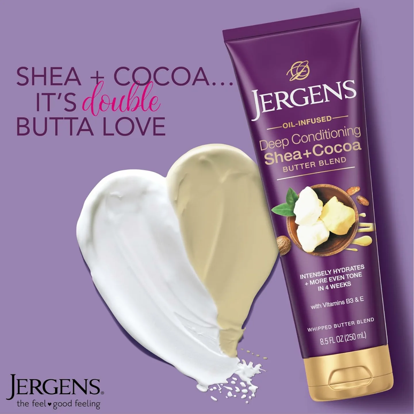 Jergens Shea Cocoa Butter Body Lotion for Dry Skin