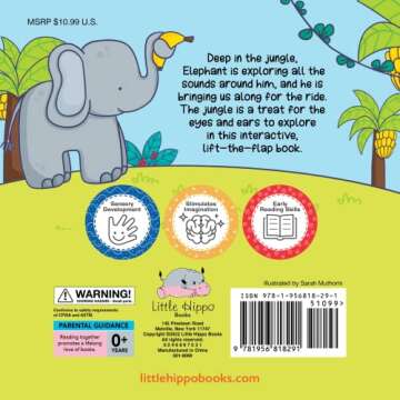 Little Hippo Books Peek and Seek - In the Wild - Children's Sensory Touch and Feel Board Book with L...