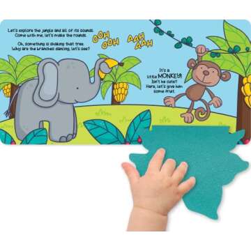 Little Hippo Books Peek and Seek - In the Wild - Children's Sensory Touch and Feel Board Book with Lift-the-Flap Felt Pieces