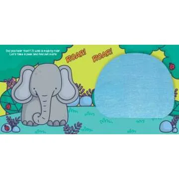 Little Hippo Books Peek and Seek - In the Wild - Children's Sensory Touch and Feel Board Book with Lift-the-Flap Felt Pieces