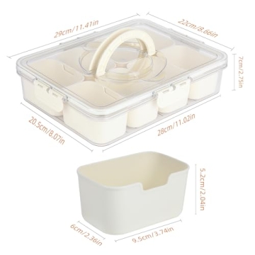 Snackle Box Container for Charcuterie and Snacks