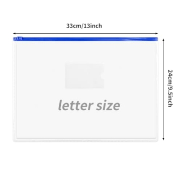 EOOUT 36pcs Plastic Envelopes A4 Letter Size 11 Colors
