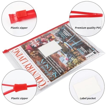 EOOUT 36pcs Plastic Envelopes A4 Letter Size 11 Colors