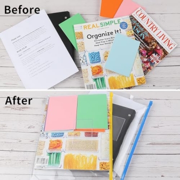 EOOUT 36pcs Plastic Envelopes A4 Letter Size 11 Colors