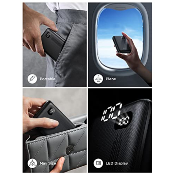 Compact AINOPE 10000mAh Power Bank for Fast Charging