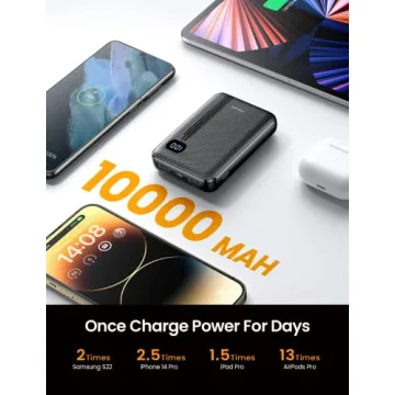 Compact AINOPE 10000mAh Power Bank for Fast Charging