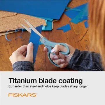 Fiskars SoftGrip Titanium Scissors - Ergonomic Cutting Essential