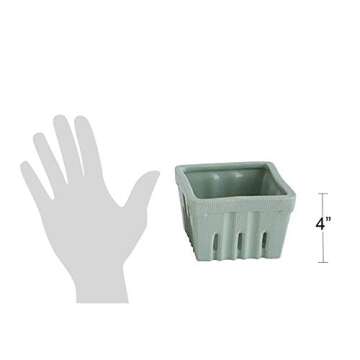 Creative Co-op 4" Square Stoneware Berry Bowl, 4 Colors