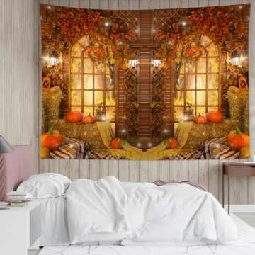 HVEST Fall Tapestry for Autumn Decor - Rustic Design