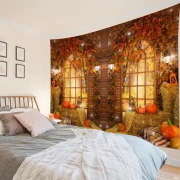 HVEST Fall Tapestry for Autumn Decor - Rustic Design