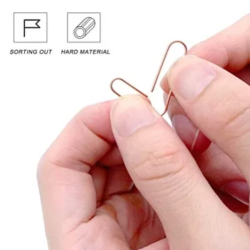 200 Rose Gold Paper Clips - Stylish Medium Size Clips