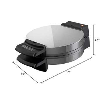 BLACK+DECKER WMB500 Traditional Belgian-Style Waffle Maker, Stainless Steel