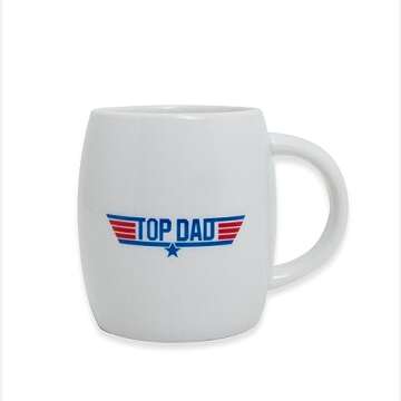 Patriotic Coffee Mug for Dad and Grandpa - Top Dad Fun Novelty Cup for Father’s Day Holiday or Birthday Gift - Present for Him