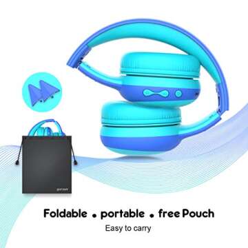 gorsun Kids Bluetooth Headphones - Safe & Fun Wireless Audio