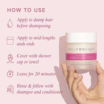 PHILIP KINGSLEY | Elasticizer | Deep Conditioner | Repair Hair Mask Treatment for All Hair Types | Pre-Shampoo Deep Conditioning Mask | Hydrates, Adds Shine and Reduces Breakage and Frizz | 11.35oz