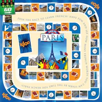 KLOO Learn French Board & Card Game Race to Paris | Fun for Family Kids Adults School | Play & Talk ...