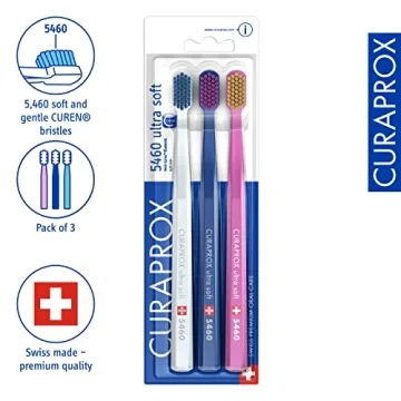 Curaprox 5460 Ultrasoft Toothbrush 3 Pack for Gentle Cleaning