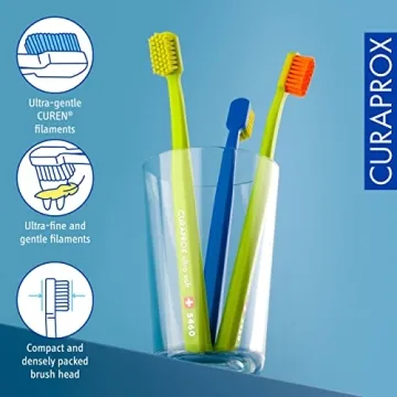 Curaprox 5460 Ultrasoft Toothbrush 3 Pack for Gentle Cleaning