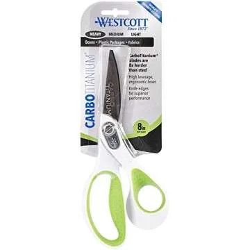 Westcott Heavy Duty CarboTitanium 8" Scissors for Crafts
