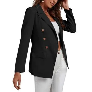 MakeMeChic Women's Elegant Office Blazer Jackets