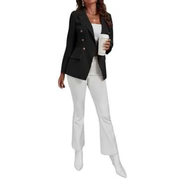 MakeMeChic Women's Elegant Office Blazer Jackets