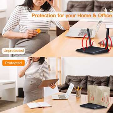 WiFi Cover Emf Protection WiFi Router Cover Radiation Shielding WiFi Guard Emf Faraday Cage for Router 13.8IN 15.7IN