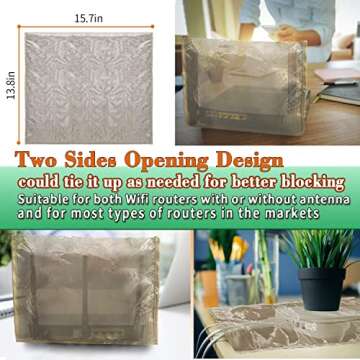 WiFi Cover Emf Protection WiFi Router Cover Radiation Shielding WiFi Guard Emf Faraday Cage for Router 13.8IN 15.7IN