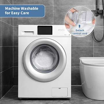 Bilicolor Heated Blanket Electric Throw Luxury Faux Fur Sherpa 84" x 90" Fast Heating Blanket 5 Heating Levels 10 Hours Auto Off with ETL Certificated