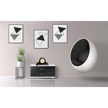 Vmarketingsite Mantel Clocks, Battery Operated, Silent Wood Table Clock with Westminster Chimes On The Hour, Solid Wooden Shelf Chiming Mantle Clock, 9" x 16" x 3" (Walnut - Arabic Numerals)