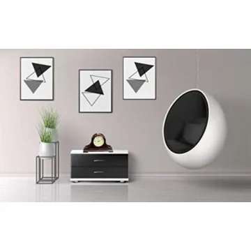 Vmarketingsite Mantel Clocks, Battery Operated, Silent Wood Table Clock with Westminster Chimes On The Hour, Solid Wooden Shelf Chiming Mantle Clock, 9" x 16" x 3" (Walnut - Arabic Numerals)